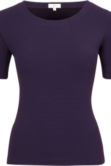 Cc Short Sleeve Rib Jersey Top - Lyst