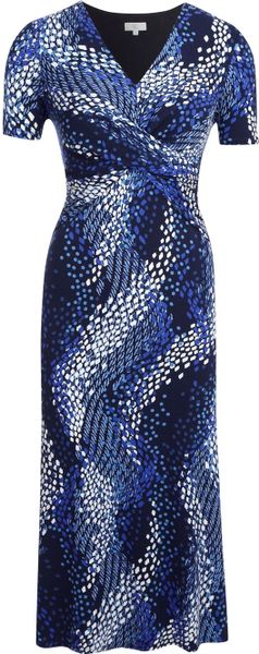Cc Animal Wave Print Jersey Dress in Blue (multi-coloured) - Lyst
