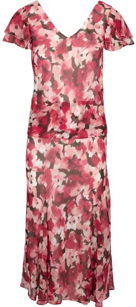 Cc Petites Pansy Print Dress in Red (multi-coloured) - Lyst