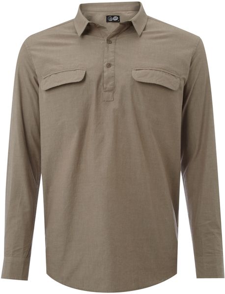 Cheap Monday Two Pocket Long Sleeved Shirt in Beige for Men - Lyst