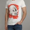 Cheap Monday Painted Effect Skull Print Tshirt in White for Men - Lyst