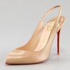 Christian Louboutin Corneille Asymmetric Slingback Beige in Beige - Lyst