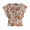 Cutie Floral Chiffon Crop Top in Gray (red) - Lyst