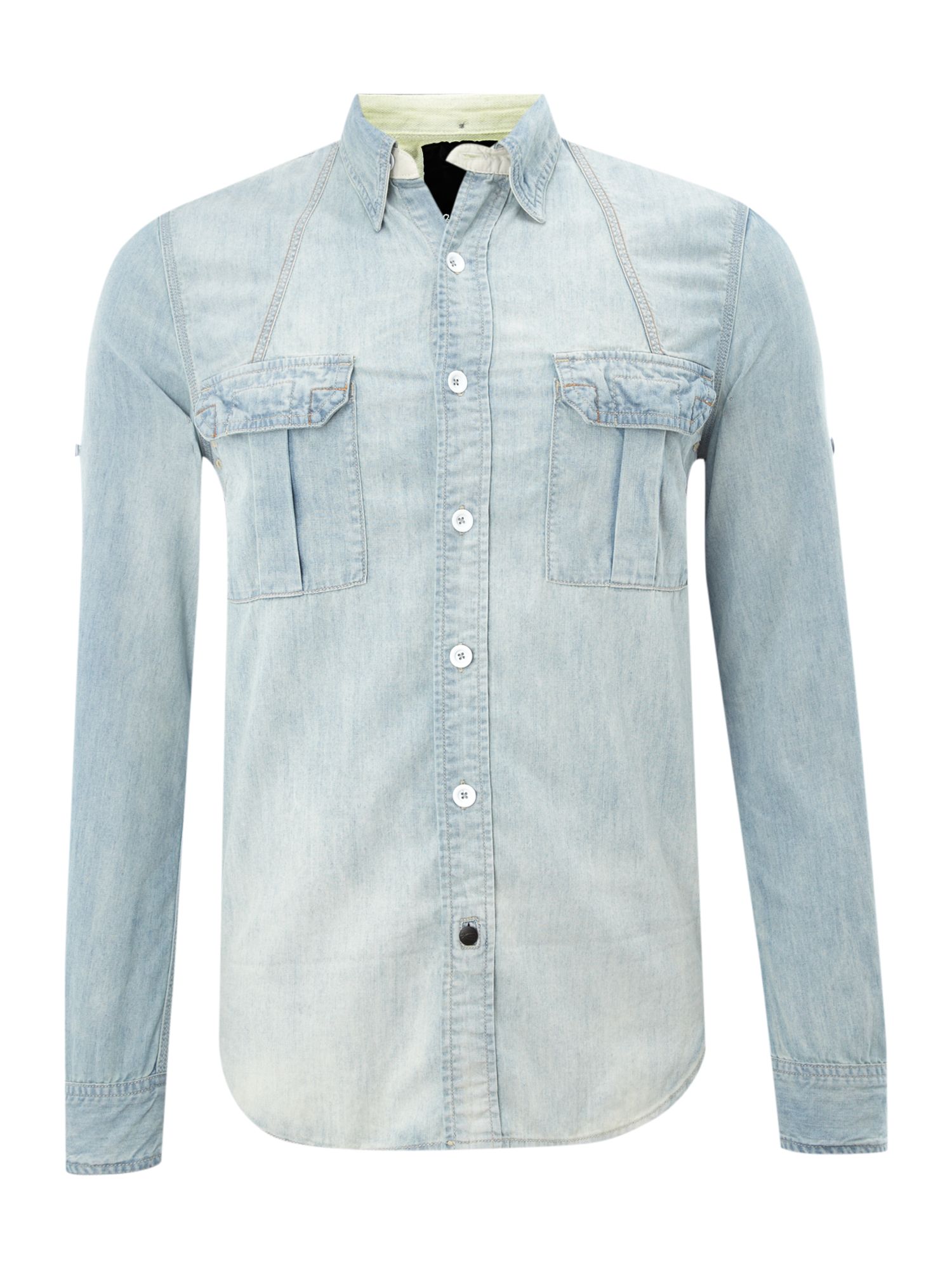 Denham Light Denim Shirt in Blue for Men (indigo) Lyst