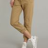 Denim And Supply Ralph Lauren Crop Turn Up Chino Trousers in Brown (tan) - Lyst