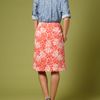 Dickins & Jones Ladies Printed Cotton Satine Skirt in Pink (coral) - Lyst