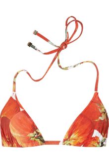 Dolce & Gabbana Tomatoprint Triangle Bikini Top - Lyst