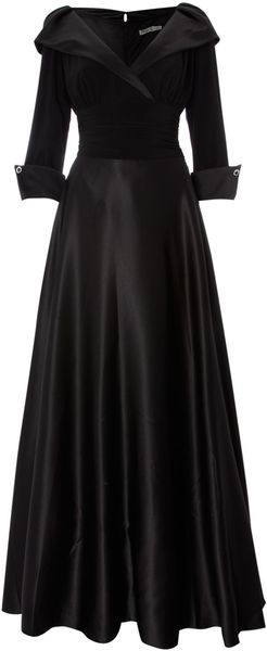 Eliza J Portrait Collar 34 Sleeve Maxi Dress - Lyst