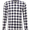 Fred Perry Long Sleeve Linen Gingham Shirt in Blue for Men (navy) - Lyst