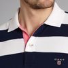 Gant Classic Fit Bar Striped Polo Shirt in White for Men - Lyst