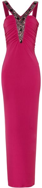 Jane Norman Mirrored Neck Maxi in Pink - Lyst