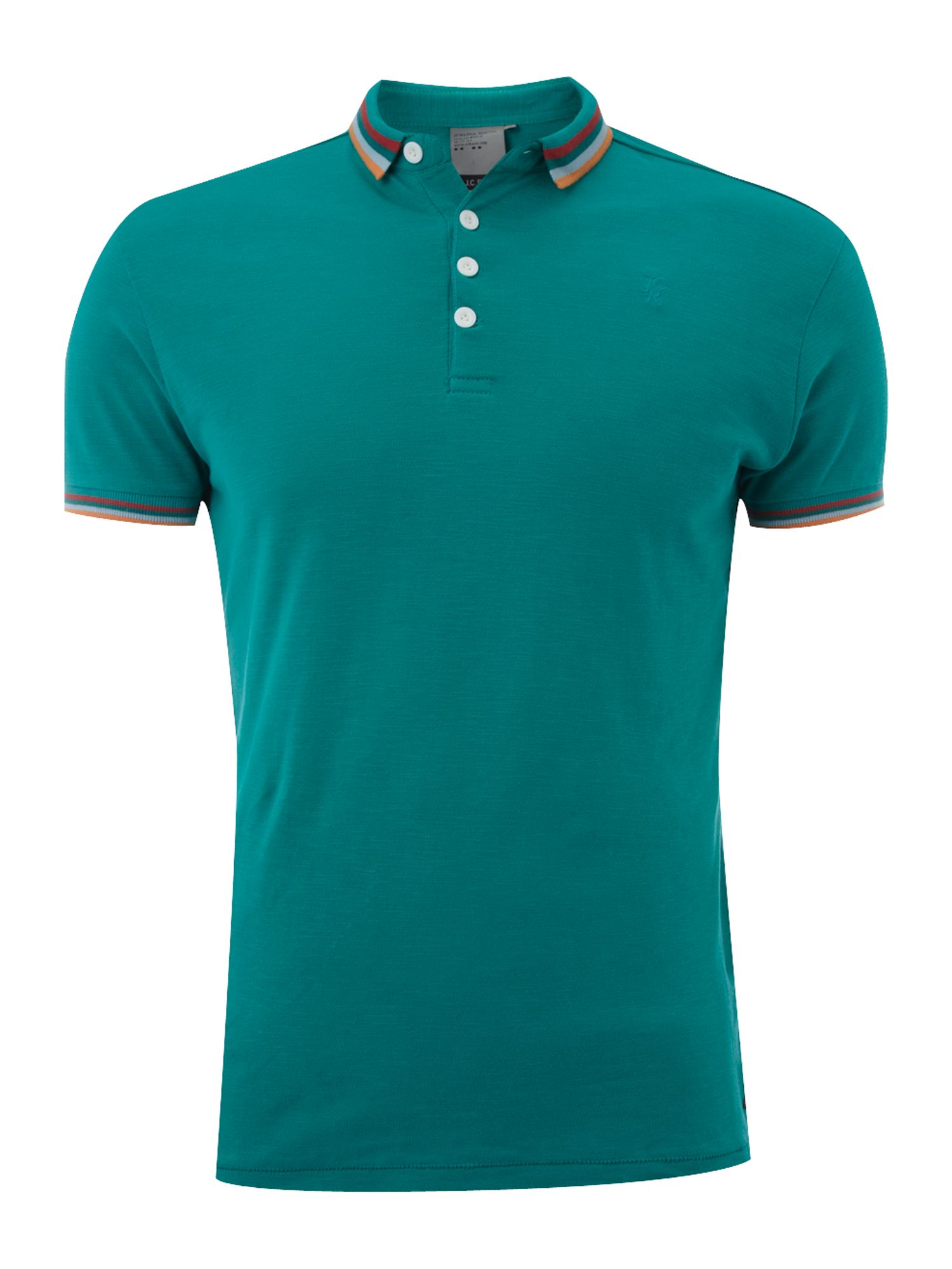 J.c. Rags Regular Fit Striped Collar Polo Shirt in Green for Men Lyst