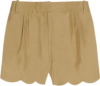 J.Crew Scalloped Cotton and Silkblend Shorts - Lyst