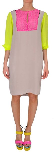 Jo No Fui Lace Plastron Dress - Lyst