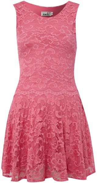 John Zack Tiered Lace Dress - Lyst