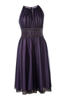 Js Collections Mesh Beaded Keyhole Dress - Lyst