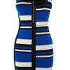 Karen Millen Tonal Neutral Stripe Knit Dress in Blue - Lyst