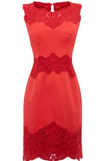 Karen Millen Heavy Cotton Lace Collection Dress - Lyst