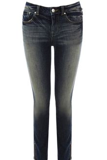 Karen Millen Skinny Zip Capri Jean - Lyst