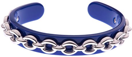 Karen Millen Narrow Custom Chain Cuff in Purple - Lyst