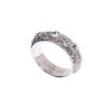Karen Millen Karen Millen 3 Stone Encrusted Ring in Beige (silver) - Lyst