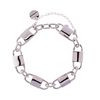 Karen Millen Karen Millen Padlock Chain Bracelet in Gray (silver) - Lyst
