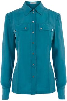 Karen Millen Soft Draped Shirt - Lyst