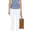 Karen Millen Skinny Zip Capri Jean in White - Lyst