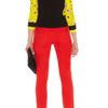 Karen Millen Yellow Floral Biker Knit in Yellow - Lyst