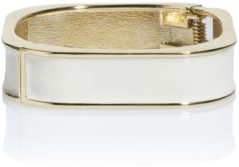 Kate Benjamin Ivory Enamel Square Bracelet - Lyst