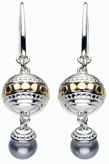 Kit Heath Sterling Silver and Gold Globe Drop Earrings - Lyst