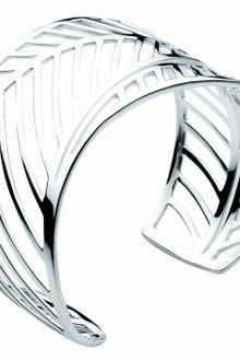 Kit Heath Sterling Silver Applique Leaf Cuff - Lyst
