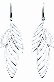 Kit Heath Sterling Silver Applique Leaf Earrings - Lyst