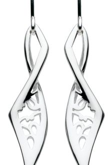 Kit Heath Sterling Silver Flourish Drop Earrings - Lyst