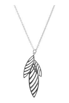 Kit Heath Sterling Silver Small Applique Leaf Necklace - Lyst