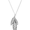 Kit Heath Sterling Silver Small Applique Leaf Necklace in Silver - Lyst