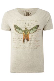 Label Lab Scripted Moth Print Graphic Tshirt - Lyst