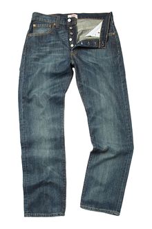 Levi's 501 Straight Fit Washed Out Jeans - Lyst