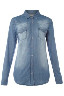 Linea Weekend Washed Denim Shirt - Lyst