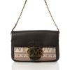 Love Moschino Love Jacquard Medium Flap Over Shoulder Bag in Black - Lyst