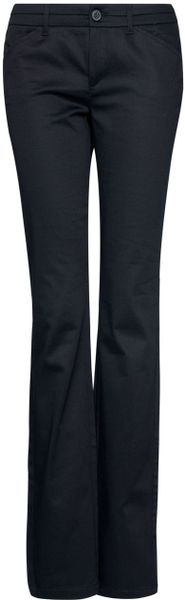 Mango Straight Leg Low Waist Trousers in Black - Lyst