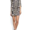 Mango Vneck Dress in Gray (black) - Lyst