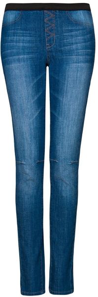 Mango Elastic Skinny Jeans in Blue (denim) - Lyst