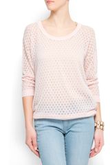 Mango Openwork Knit Jumper