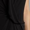 Michael By Michael Kors Draped Jersey Dress in Black - Lyst