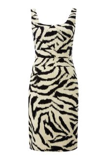 Michael by Michael Kors Zebra Print Dress - Lyst