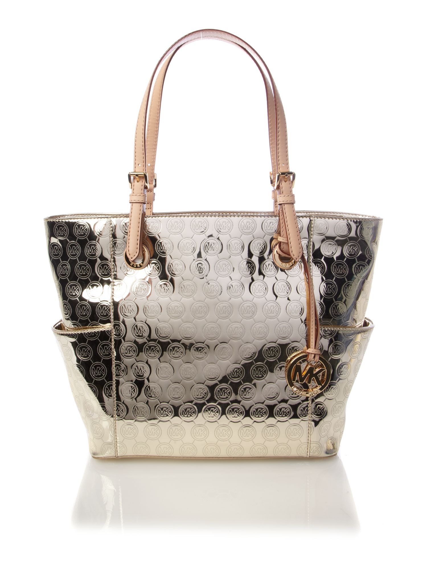 Michael Michael Kors Jet Set Tote in Gold (metallic) | Lyst