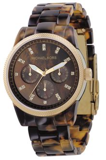Michael Kors Tortoise Shell Dial Watch - Lyst