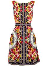 Oasis Oasis Scarf Print Full Skirted Dress