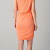 Obakki Helena Sleeveless Draped Dress in Orange - Lyst